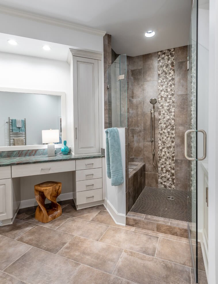 Modern bathroom remodeling project in Bothell featuring luxury fixtures and contemporary design